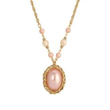 Ожерелье с подвеской из розового жемчуга золотого тона 1928 года 1928