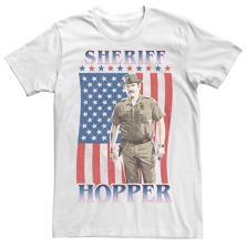 Мужская Футболка Licensed Character Sheriff Hopper USA Flag Licensed Character