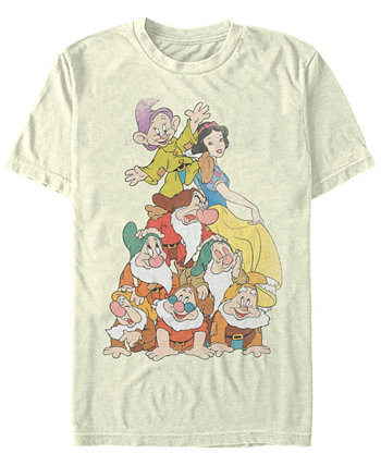 Мужская футболка с коротким рукавом Disney Snow White Seven Dwarf Stack Disney Princess