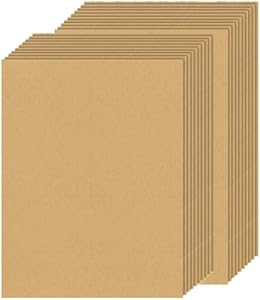 HningBuyox 300 PC Kraft Paper Sheets, Brown Printer Paper, 120g Double Size Brown Stationery Paper for Arts Craft, Drawing, DIY Projects, Invitation, Laser Inkjet Printer Compatible, 8.5 x 11 Inch HningBuyox