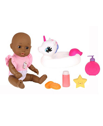 Dream Collection Bath Time 12-дюймовая игрушка-кукла с плавающим единорогом - афроамериканец в подарочной коробке, 6 шт. CDX BLOCKS