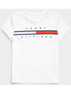 Фирменная футболка в полоску с магнитными пуговицами на плечах (Little Kids / Big Kids) Tommy Hilfiger Adaptive