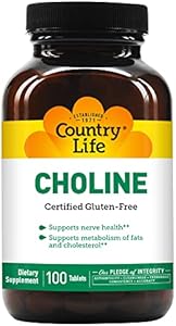 Country Life Choline 650 mg - 100 Tablets (Таблетки) Country Life