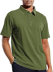 Haimont Men's Polo Shirt Cotton Golf Shirts Long and Short Sleeve Collared Shirts for Uniform, Casual, Business, Work Haimont