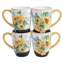 Certified International Sunflower Fields 4-piece Mug Set Certified International