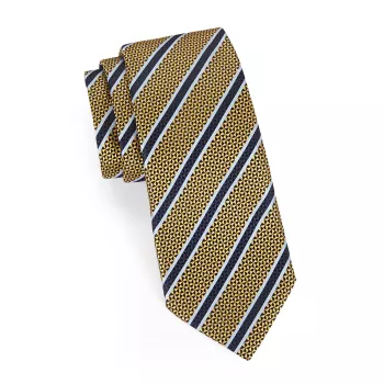 Полосатый шелковый галстук Zegna
