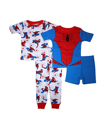 Пижамы для мальчиков и друзей, комплект из 4 предметов Spider-Man