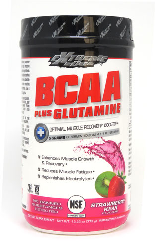 Bluebonnet Nutrition Xtreme Edge® BCAA плюс порошок глютамина с клубникой и киви — 30 порций Bluebonnet Nutrition