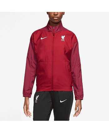 Женская красная куртка с молнией во всю длину реглан Liverpool Anthem Performance Nike