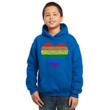 Pride Heart - Boy's Word Art Hooded Sweatshirt LA Pop Art