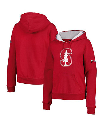 Женский пуловер с капюшоном и большим логотипом Cardinal Stanford Cardinal Team Stadium Athletic