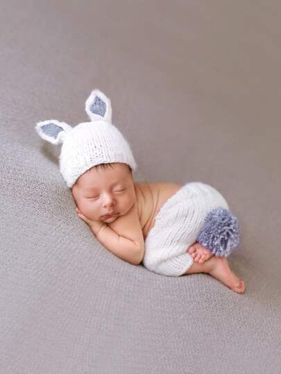 Реквизит для фотографии из брюк и шапки для новорожденных SHEIN