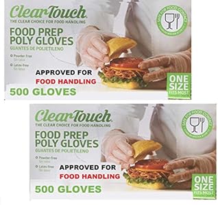 Disposable Food Handling Gloves best Poly Gloves for food preparation - Latex & Powder Free - FDA COMPLIES - FDA 21 CFR 177 (2 Box- 1000 Gloves) Medline