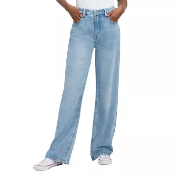 Прямые джинсы с высокой талией в стиле 90-х Drip Good Good American