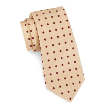 Шелковый галстук в горошек Kiton