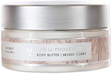 Pre de Provence Collection Shea Butter Enriched Body Butter Soothing & Hydrating Emollient Cream Body Moisturizer for Women, 6.7 Fl Oz, Coconut Pré de Provence