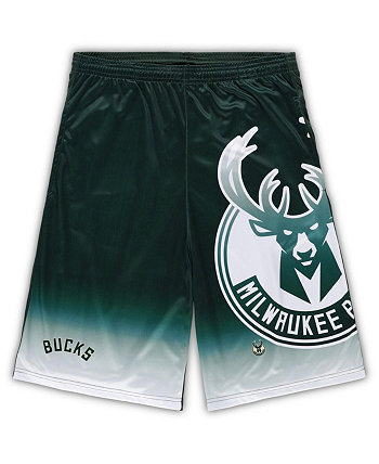 Men's Branded Hunter Green Milwaukee Bucks Big and Tall Graphic Shorts Fanatics