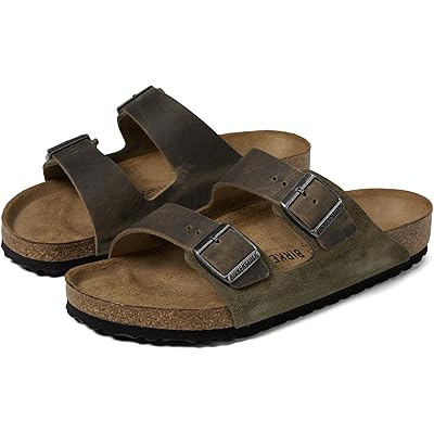 Сандалии Arizona из замши и масла от Birkenstock с поддержкой из пробкового латекса Birkenstock