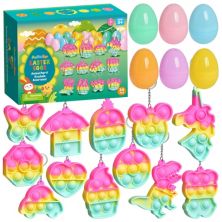 Предварительно наполненные пасхальные яйца с игрушками-попперами, 24 шт. Popfun
