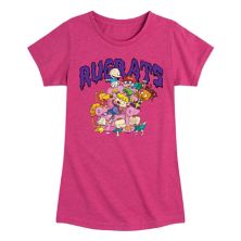 Розовая футболка Nickelodeon Rugrats с графическим диваном для девочек 7–16 лет Nickelodeon