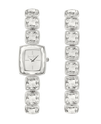 Женские кварцевые часы из серебристого сплава, 18 мм, подарочный набор Jessica Carlyle