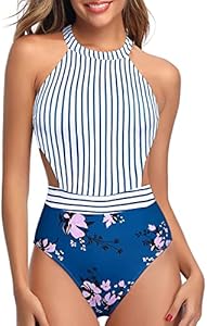 Holipick Women's One Piece Swimsuit Cutout High Neck Bathing Suits Tummy Control Swimwear for Teen Girls Holipick