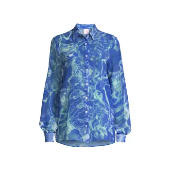 Прозрачная блузка с пуговицами спереди Stella Jean