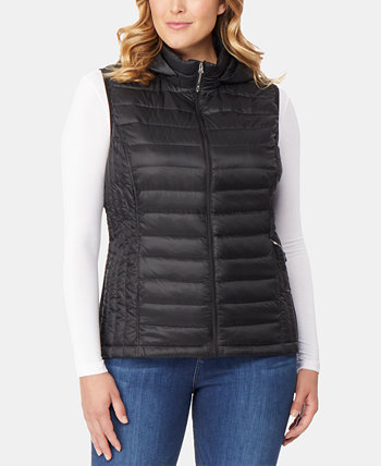 plus size puffer vest with hood