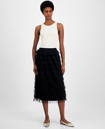 Women's Tulle Ruffle Midi Skirt, Exclusively at Macy's And Now This