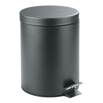 iDesign Steel Round 5-Liter Step Trash Can with Removable BPA-Free Plastic Bin IDesign