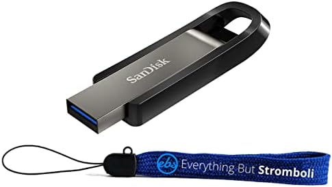 SanDisk 256GB Extreme Go USB 3.2 Flash Drive for Computer, Laptop - Type-A 400MB/s (SDCZ810-256G-G46) Bundle with (1) Everything But Stromboli Lanyard Everything But Stromboli