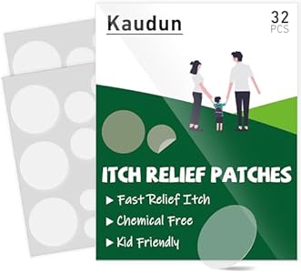 Uhaurouy Itch Relief Patches for Kids, 32PCS, 3 Sizes Natural Bug Bite Relief Stickers, Fast Reduce Swelling & Itching, Camping Hiking Travel Essentials Gift for Children and Adult Kaudun