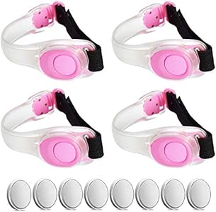 Premium LED Light Up Armband, Reflective Adjustable Wearable Silicone Running Belt Strap / Waterproof Glow in the Dark for Running Jogging Walking Cycling Concert Camping Outdoor Sports (Pink) Amnquerxus