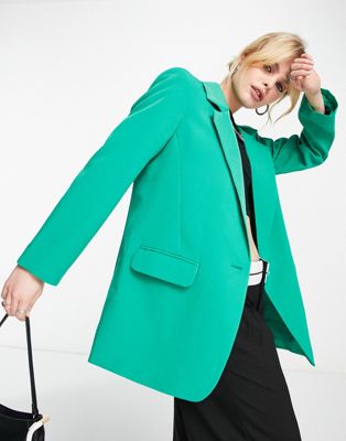 Только сшитый на заказ пиджак зеленого цвета ONLY
