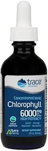 Trace Minerals | Concentrated Ionic Chlorophyll | Supports & Immune Function | Antioxidant | Supports Blood & Energy | Mint Flavored | 2.0oz 6,000mg/bottle Trace Minerals