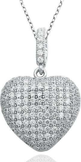 Подвеска-сердце из белого серебра CZ с паве Suzy Levian