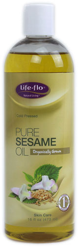 Life-Flo Органическое чистое кунжутное масло — 16 жидких унций Life-flo