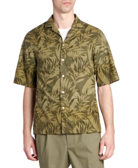 Рубашка с короткими рукавами и принтом Eren Palm Tree Officine Generale