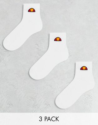 Три пары белых носков ellesse Mid Ellesse