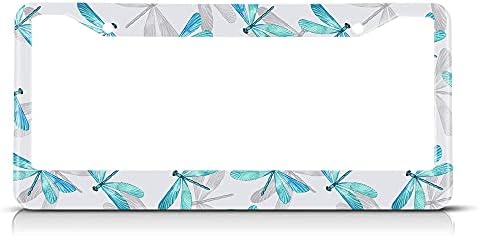 Cancer Awareness License Plate Frame Pink Blue Green Color Novelty License Plate Frame Ribbons License Plate Car Tag Holder Metal License Plate Frame for US Vehicles Standard Beabes