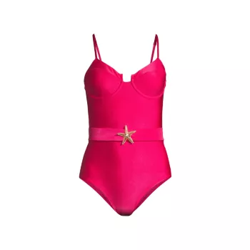 Starfish Belted One-Piece Swimsuit PatBO
