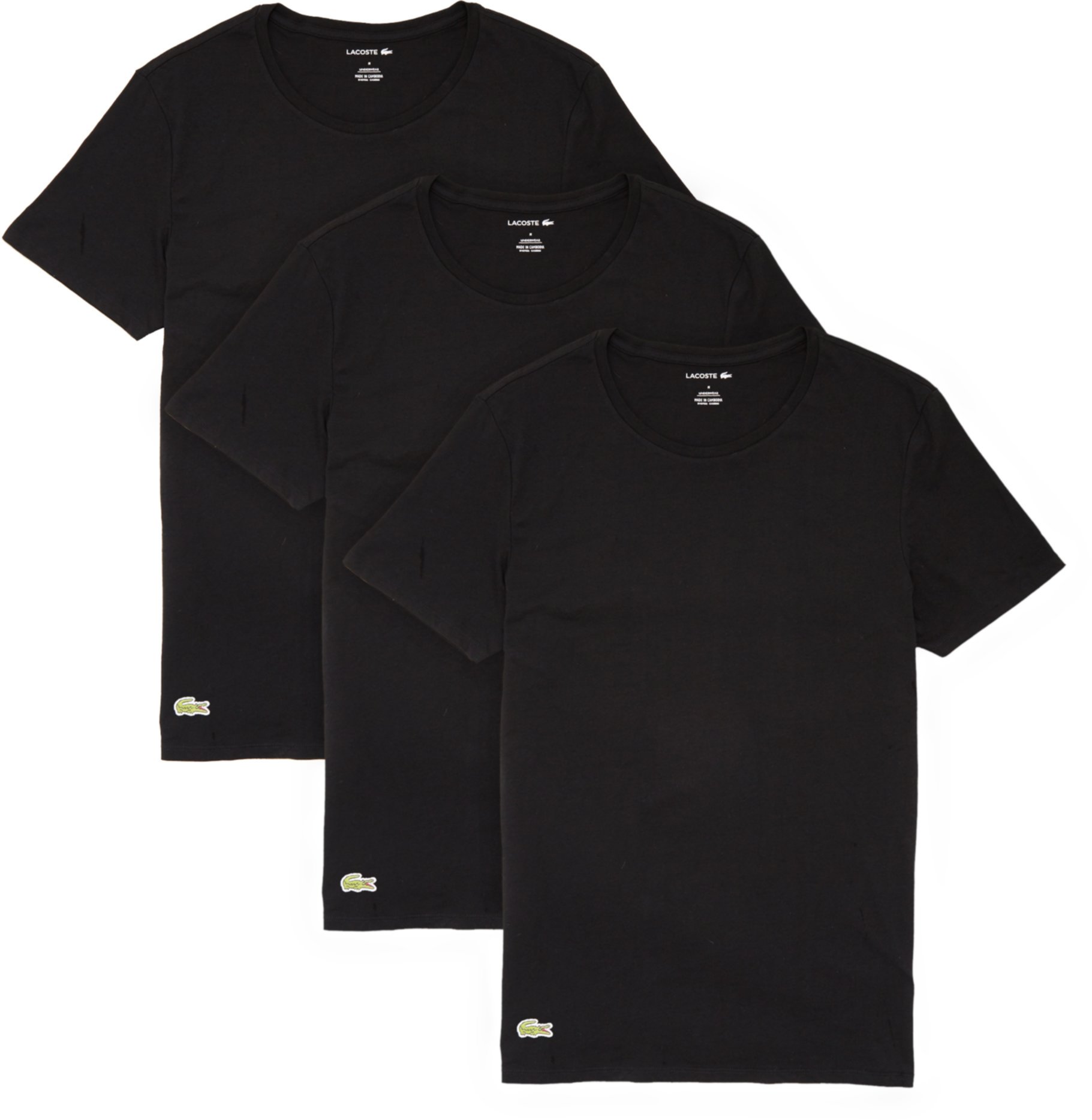 3 пары футболок Essential стандартного кроя с круглым вырезом Lacoste