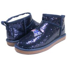 Women's Cuce  Navy New England Patriots Sequin Ankle Boots Cuce