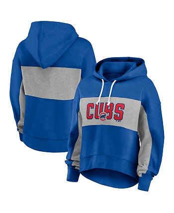 Женский пуловер с капюшоном больших размеров Royal Chicago Cubs Profile