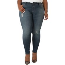 Plus Size Maya Curvy Fit Slightly Destroyed Midrise Skinny Jeans Poetic Justice
