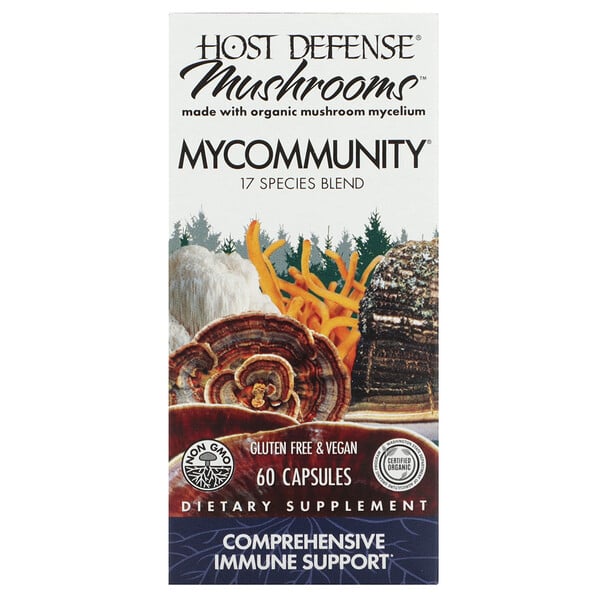 Грибы, MyCommunity, 60 капсул Fungi Perfecti