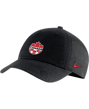 Мужская черная регулируемая кепка Canada Soccer Campus Nike