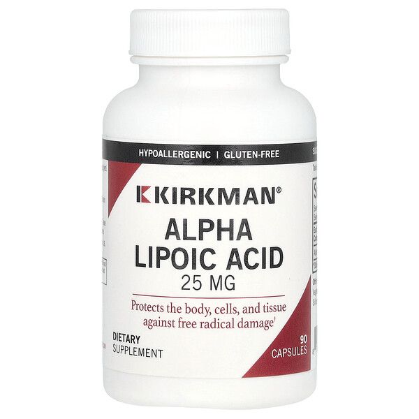 Альфа-липоевая кислота - 25 мг - 90 капсул - Kirkman Labs Kirkman Labs