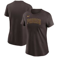 Women's Nike Brown San Diego Padres Wordmark T-Shirt Nitro USA