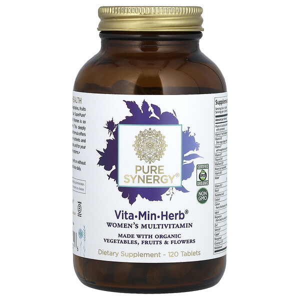 Vita-Min-Herb, Женский мультивитамин - 120 таблеток - Pure Synergy Pure Synergy